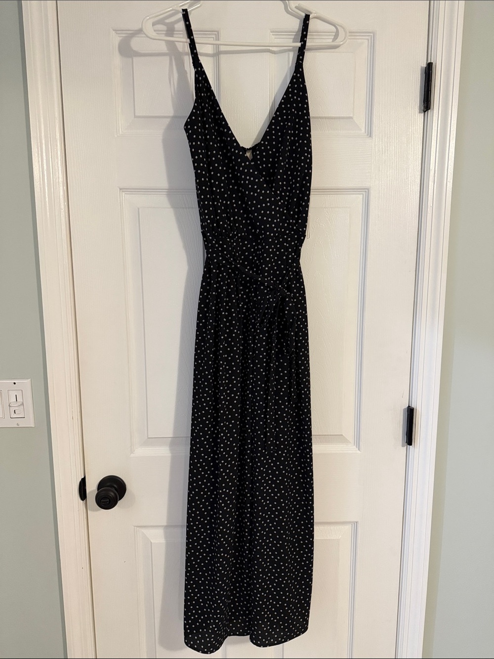 Gilli Black Wrap Romper with White Stars